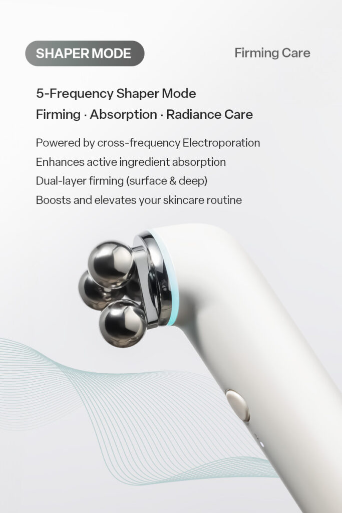 Cclime Prospin Facial Countouring & Firming Massage Device Cosmetic device 28 Years of Professional Esthetic Expertise, Built Into One Device. Prospin is a professional facial massage device actually used for contouring treatments at Cclime Esthetic salons, bringing 28 years of expertise in Korean facial massage techniques into your skincare routine. Designed to care for defined facial contours and inner-to-outer firmness at the same time. 1. TRIPLE 3 Titanium Tri-Ball Three titanium balls work together to provide targeted massage and contouring care. 2. 5-CROSS 5-Way Cross Frequency Five crossed frequency modes for enhanced, multidimensional treatment. 3. DUAL Dual Contour & Firming Care Designed to support both facial contouring and firming care for a more sculpted, lifted-looking appearance. Cclime Prospin — Professional Contouring Care, Powered by 28 Years of Expertise.